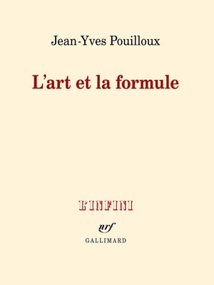 cover image of L'art et la formule